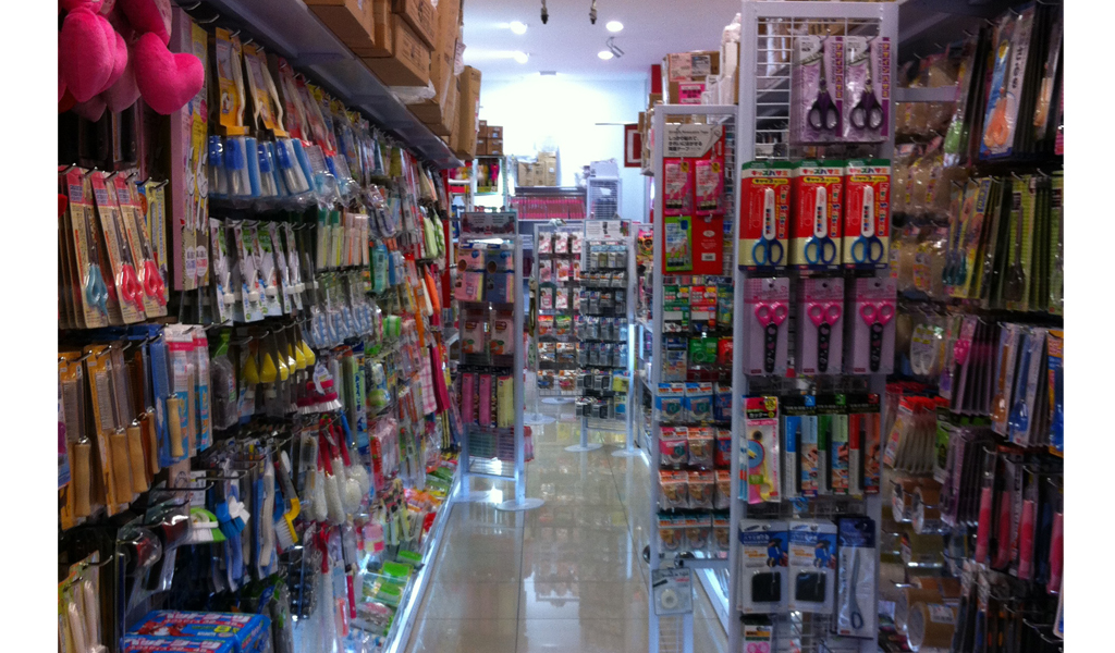 The stationary aisle in Daiso 