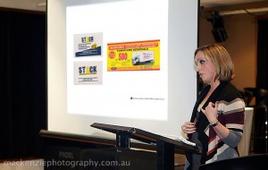 Jacqui comparing some branding examples